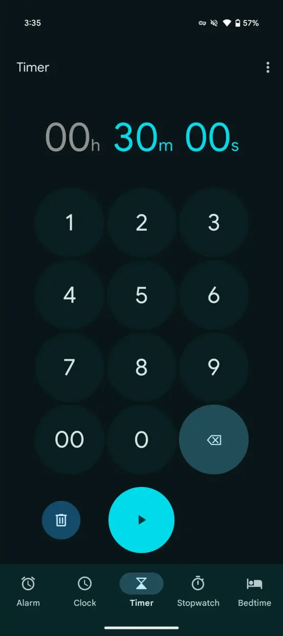 Google Clock -Material Sie aktuell UI Timer 1