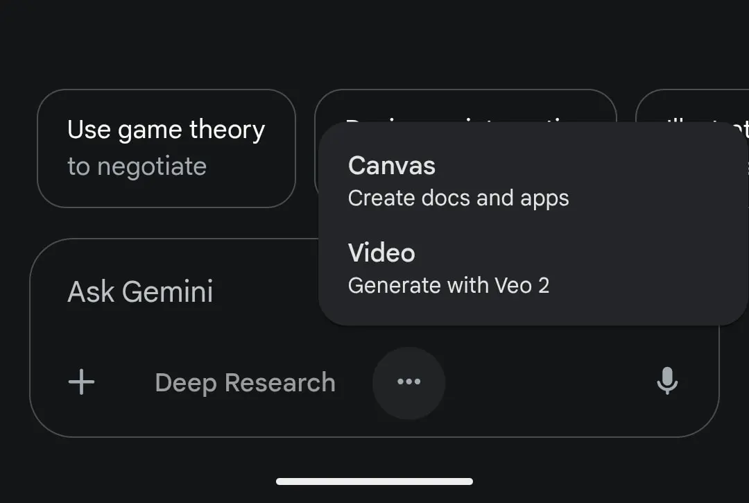 Google Gemini aktualisierte Model Picker 2