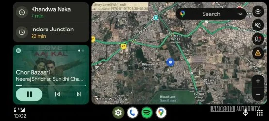 Android Auto bevorstehende Media Player -Benutzeroberfläche