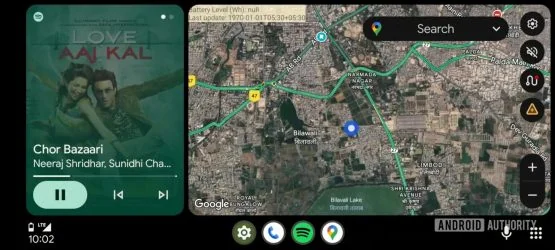 Android Auto bevorstehende Media Player UI 1