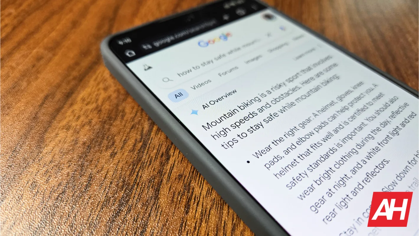 Google AI -Überblicke Telefon