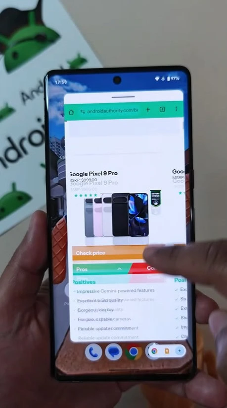 Android Bubble Bar Video Hände an 2