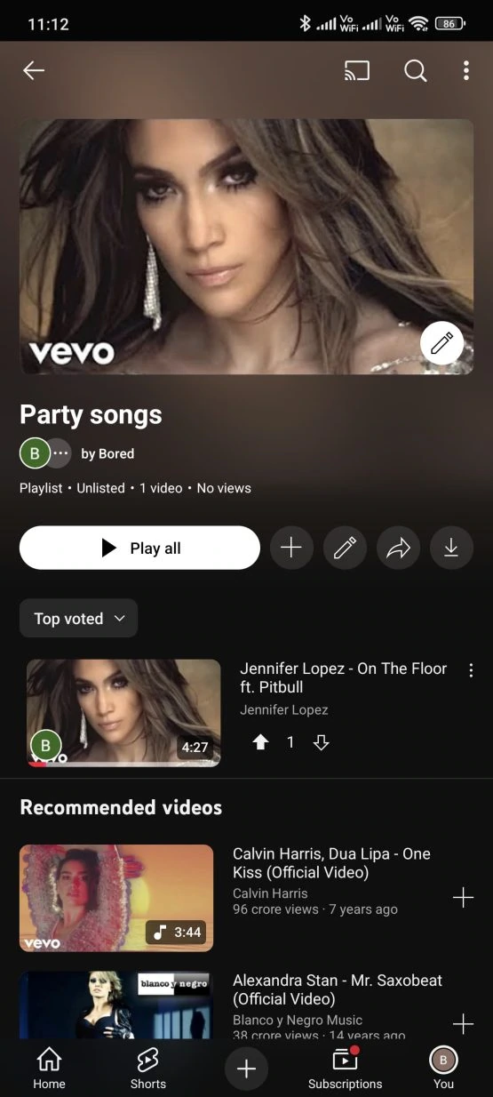 YouTube Playlist Voting -Funktion