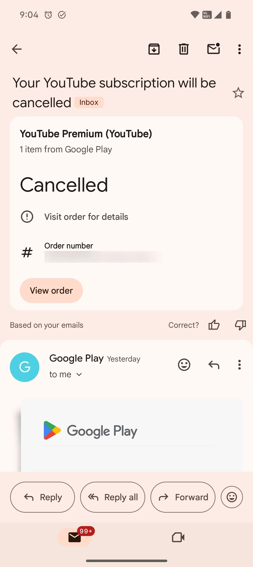 Google Mail -Material 3 Ausdrucksstarke UI -Update 4
