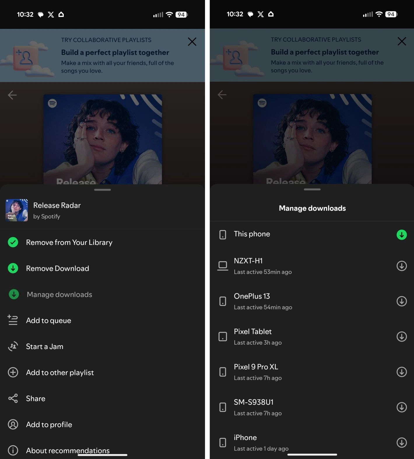 Spotify verwalten Downloads