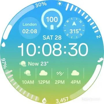Galaxy Watch 8 Gradient Info Board