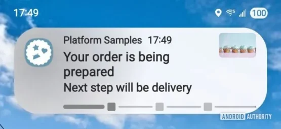 Benutzerdefinierte Live -Benachrichtigung von einem Status -Bar -Chip in einer UI 8 675W 309H JPG erweitert