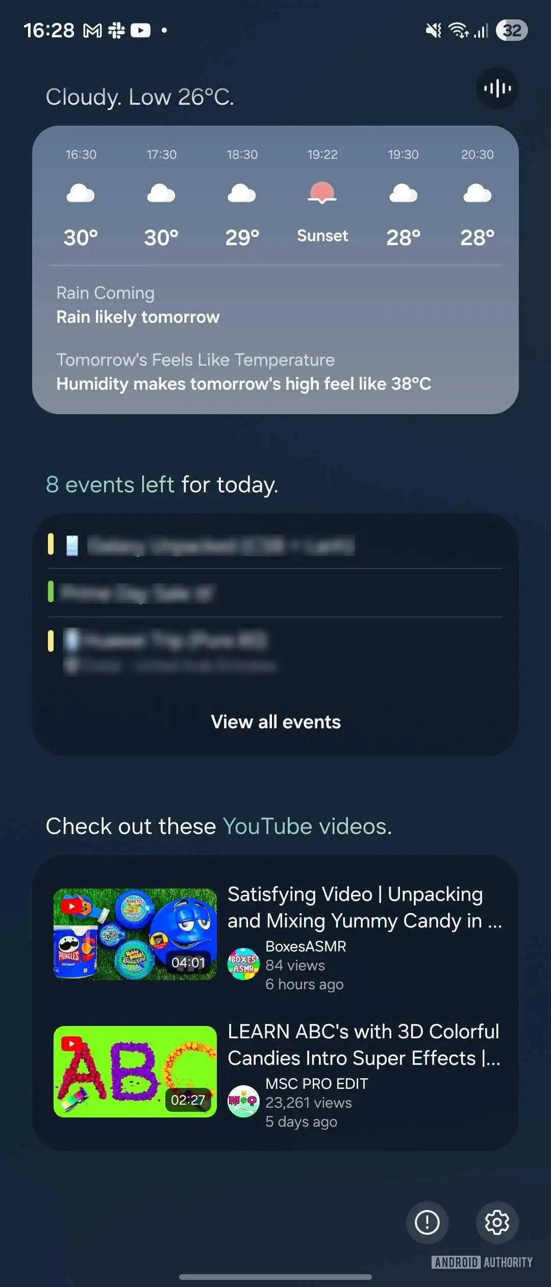 Samsung jetzt kurze YouTube -Empfehlungen ein UI 8