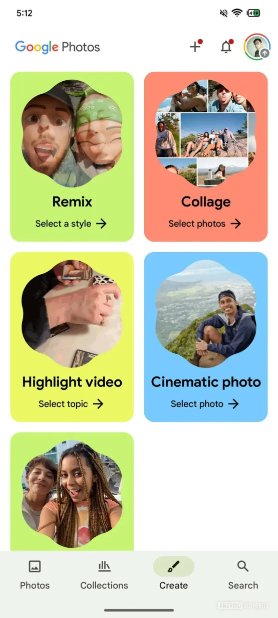 Google Fotos erstellen Registerkarte Leck 2