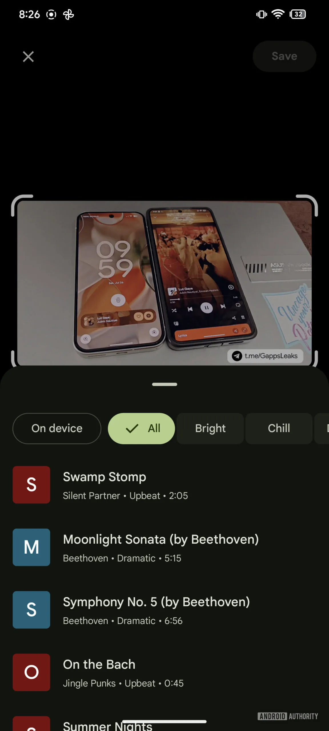 Google Fotos Neue Video -Editor Musik