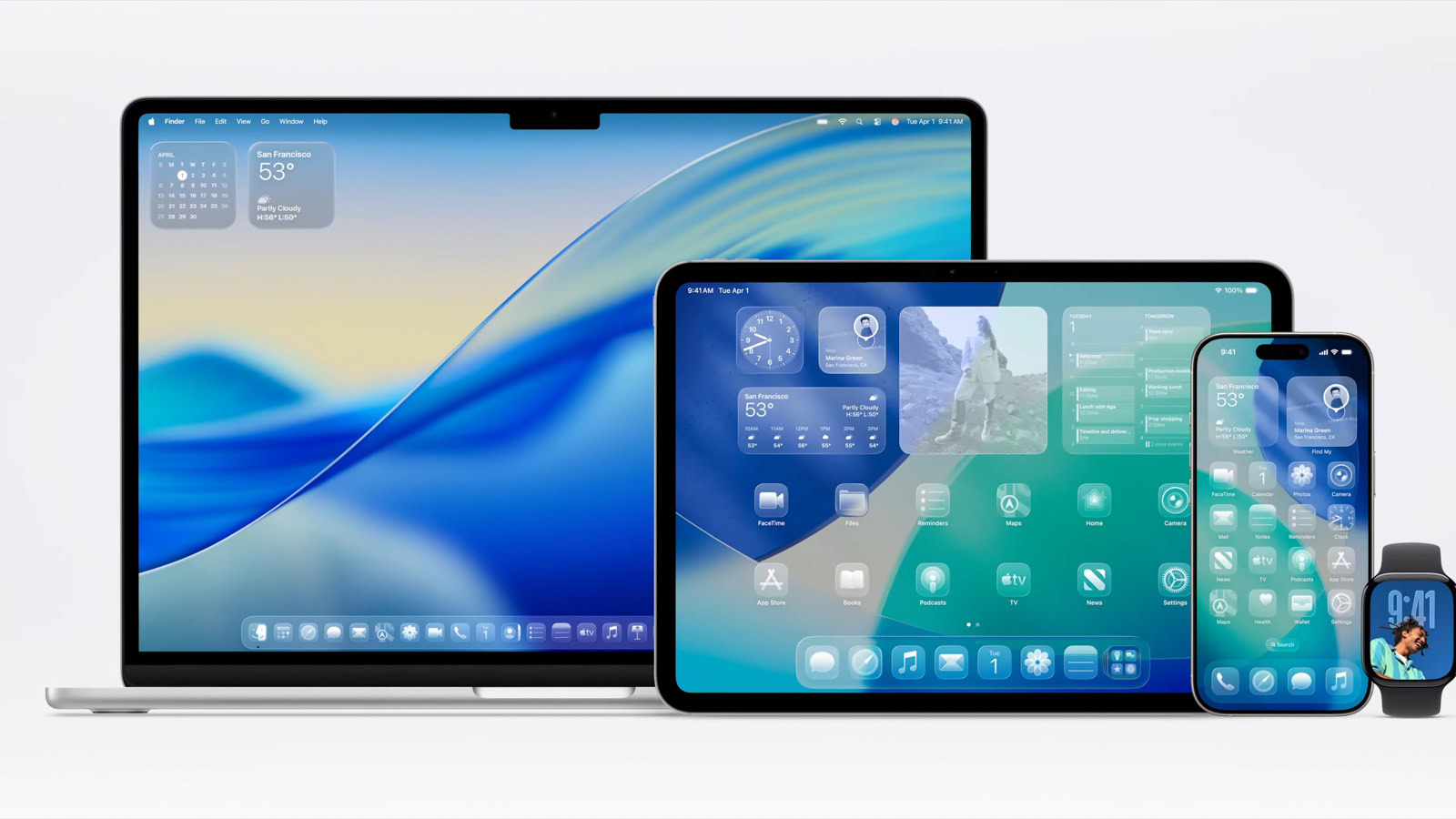 Erleben Sie Apples flüssiges Glas und mehr