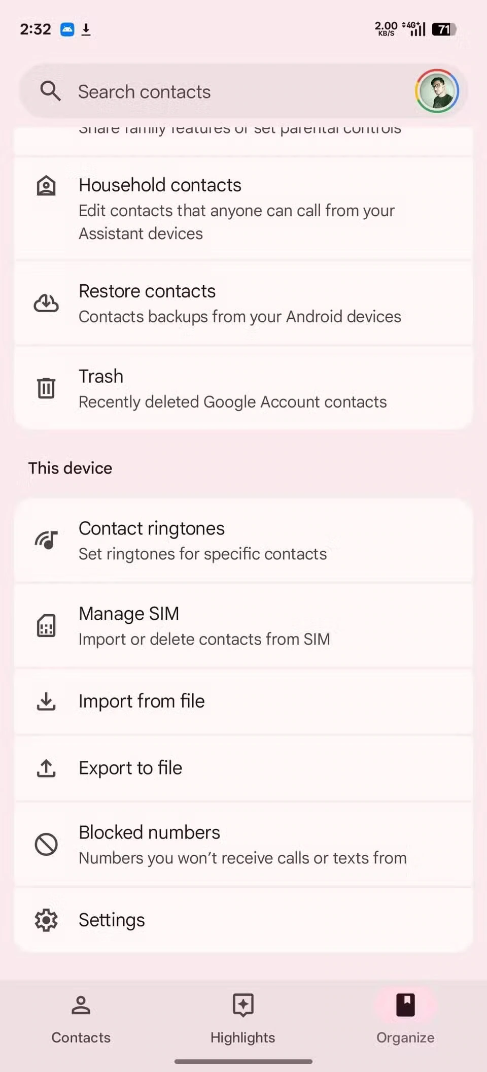 Google -Kontakte neu mit Material 3 Ausdrucksstark 4