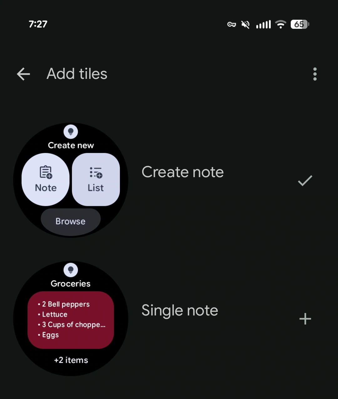 Google Keep Wear Os Fliesen