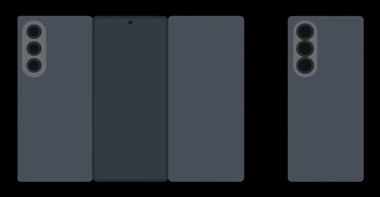 Das dreifache Telefon von Samsung: Neues Leck zeigt Design- und Schlüsselfunktionen an