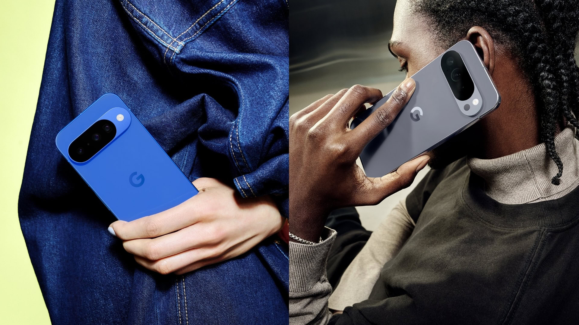 Google Pixel 10 Aufstellung schlägt eine Pose in Lifestyle -Fotos an