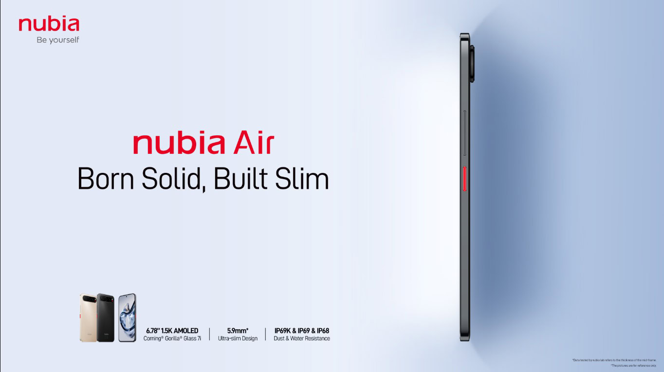 Treffen Sie die neue Nubia Air: ein Telefon, das wie das iPhone 17 Air aussieht