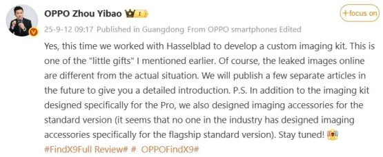 Oppo Hasselblad Camera Kit -Ankündigung