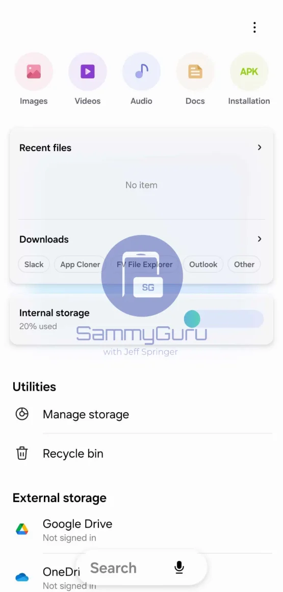 Samsung One UI 8 5 hat meine Dateien App 1 überarbeitet