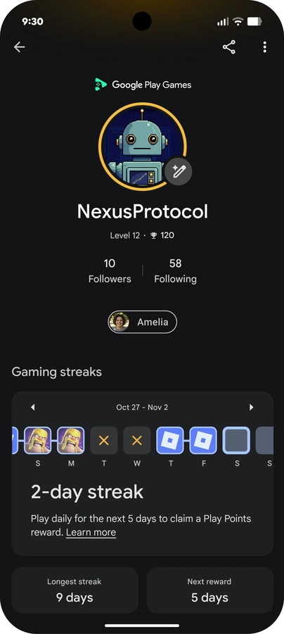 Gamer -Profil -Heldenbild