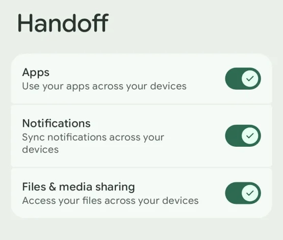 Android Handoff Cross -Gerät nahtlose Aufgabe Kontinuität Apple 2