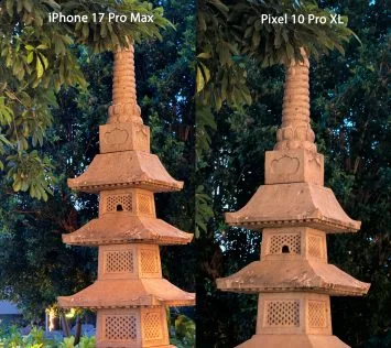 Pixel 10 Pro XL gegen iPhone 17 Pro Max Kamera