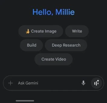 Deckungsbildschirm Gemini