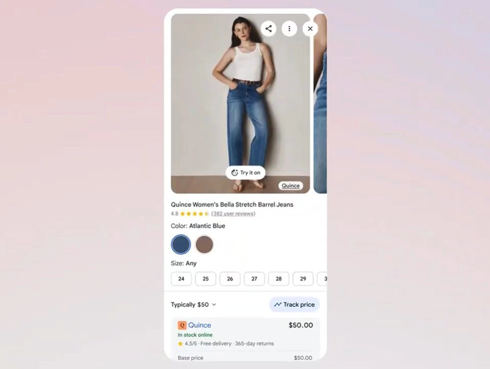 Google AI -Modus visuelle Suche Konversation Update 4