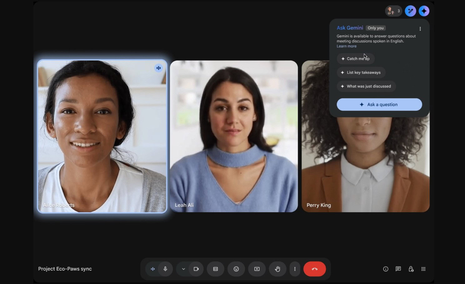 Google Meets 'Ask Gemini' Assistant Recaps -Meetings für Sie