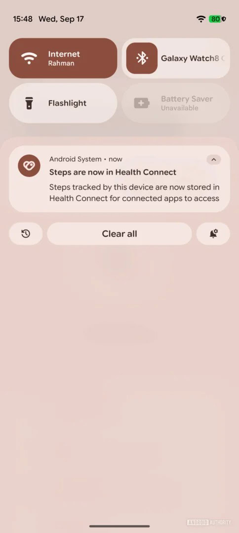 Google Health Connect -Schrittverfolgung 1