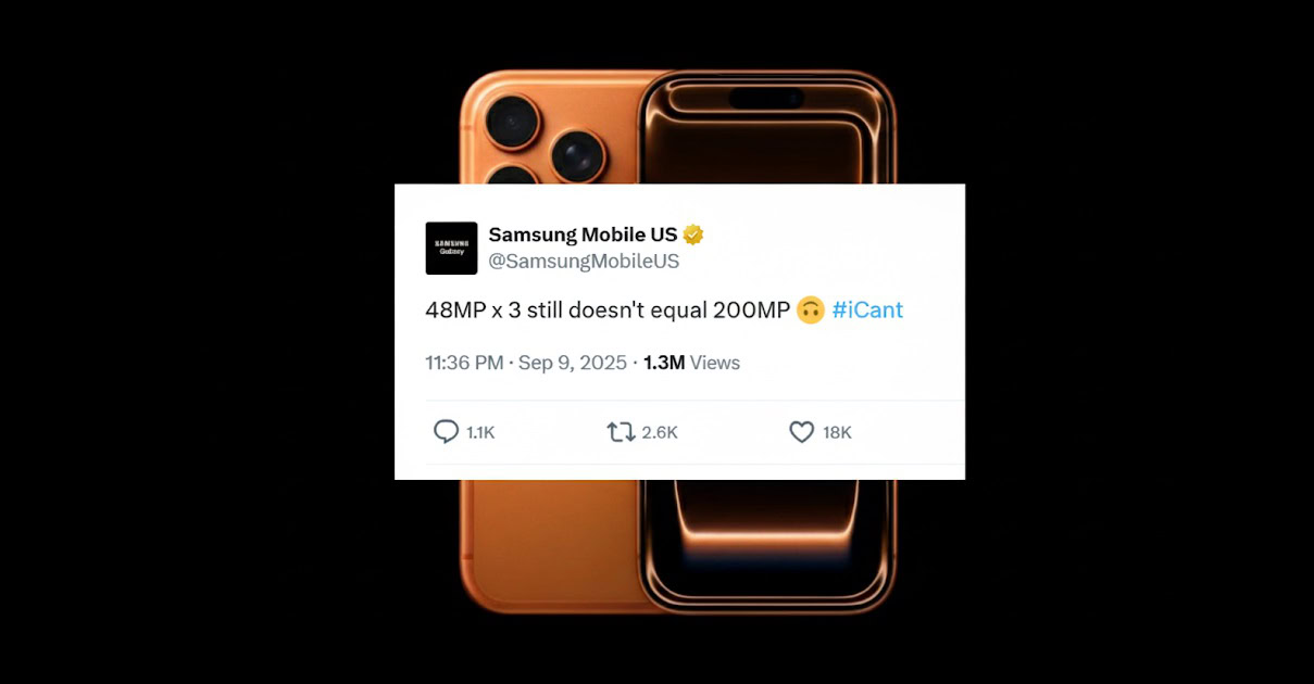 Samsung wirft einen ernsthaften Schatten auf das iPhone 17 mit brutalen #icant -Tweets aus
