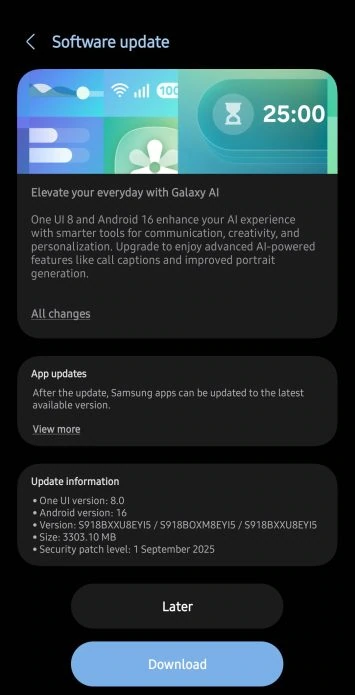Samsung Galaxy S23 One UI 8 Global Update Rollout Verfügbarkeit 2