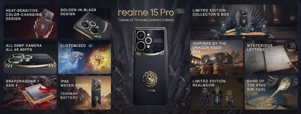 realme 15 Pro 5G Game of Thrones Edition bietet 1024x389