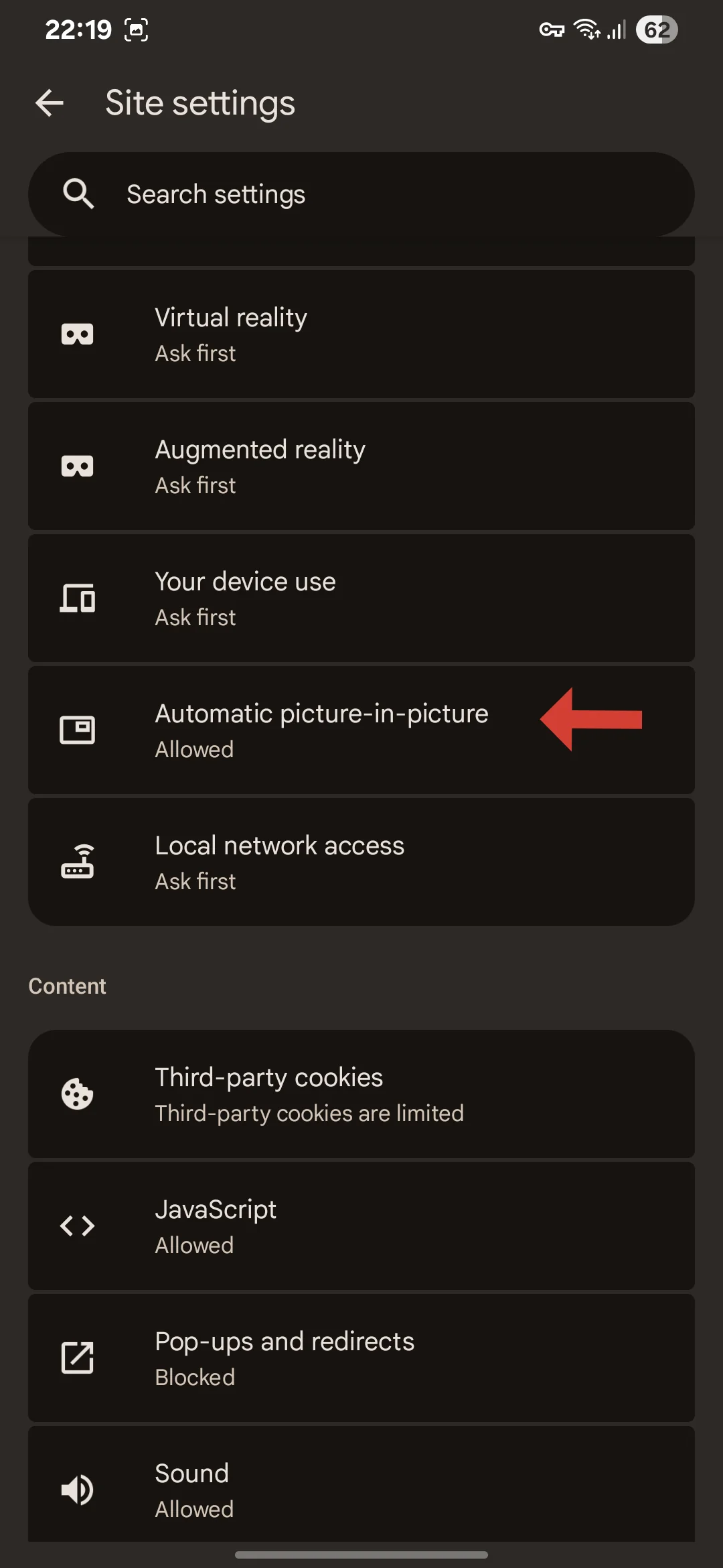 Google Chrome Android automatisches Bild-in-Bild-Leck 2