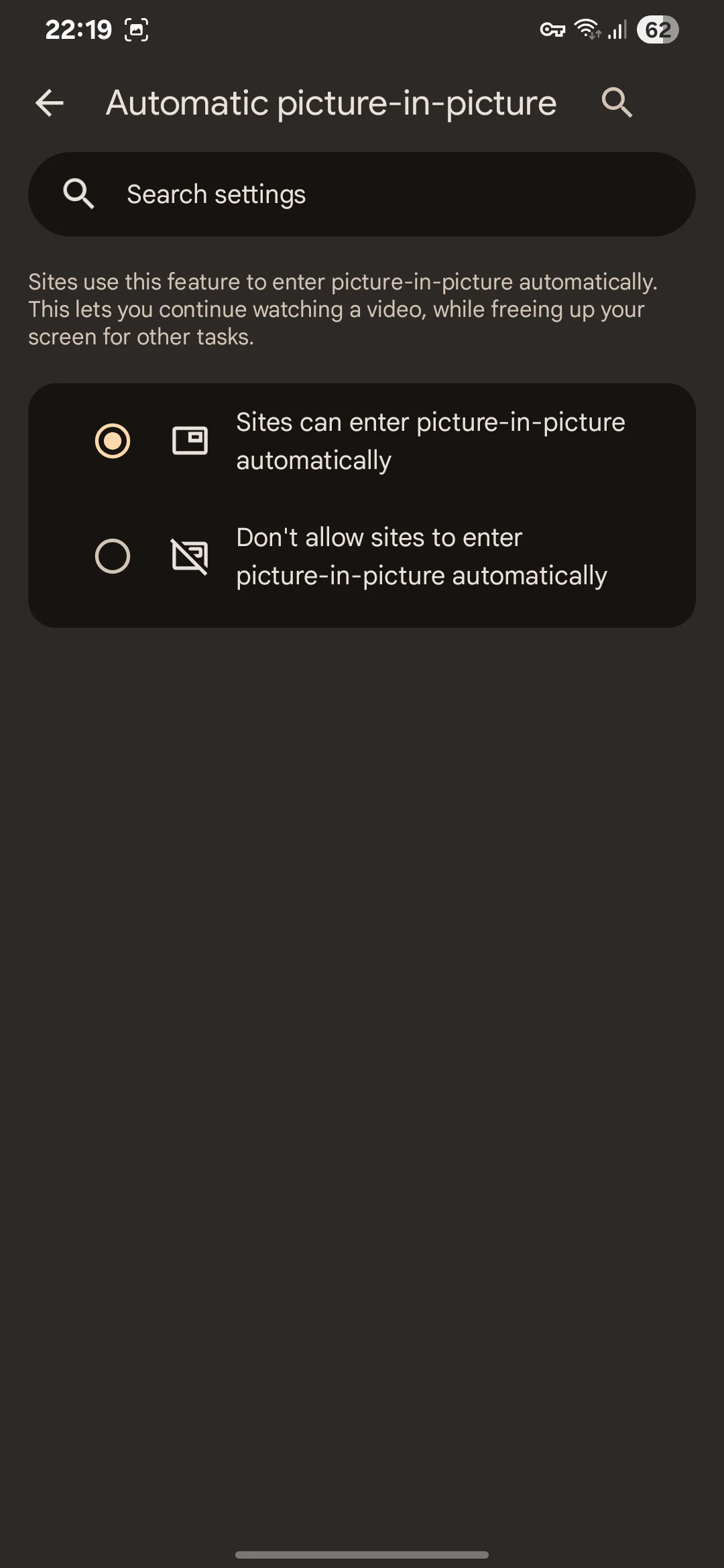 Google Chrome Android automatisches Bild-in-Bild-Leck 3