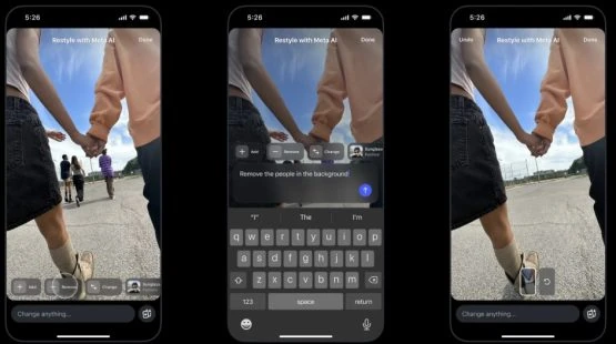 Instagram AI entfernt Objekte