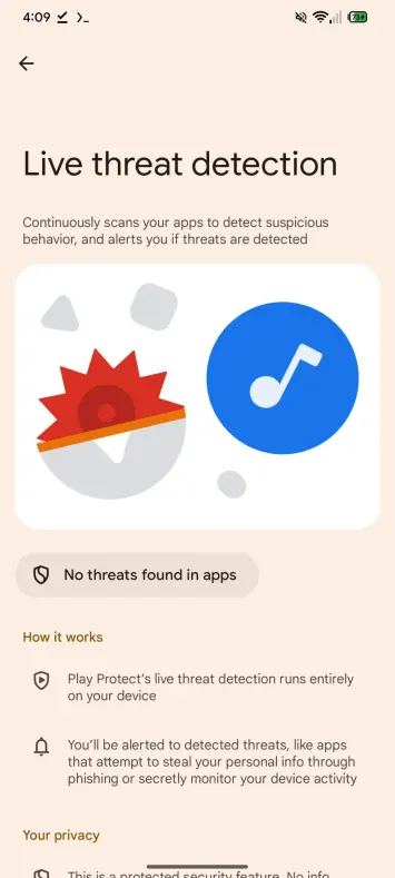 Google Android Live Threat Detection-Updates 1