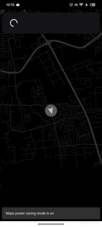 Navigation im Energiesparmodus von Google Maps