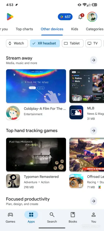 Google Play Store XR ändert XR-Headset 2