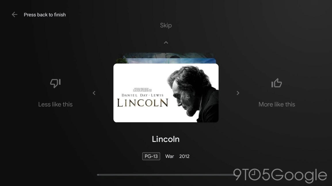 Einstellungen für den Google TV-Startbildschirm