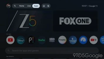 Google TV-Homescreen-Apps