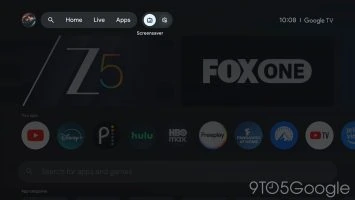 Bildschirmschoner für den Startbildschirm von Google TV