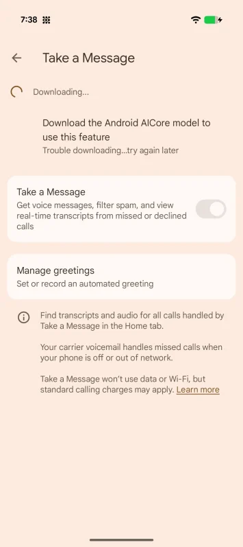 Google Pixel Native Voicemail-Begrüßungssteuerungsleck 1
