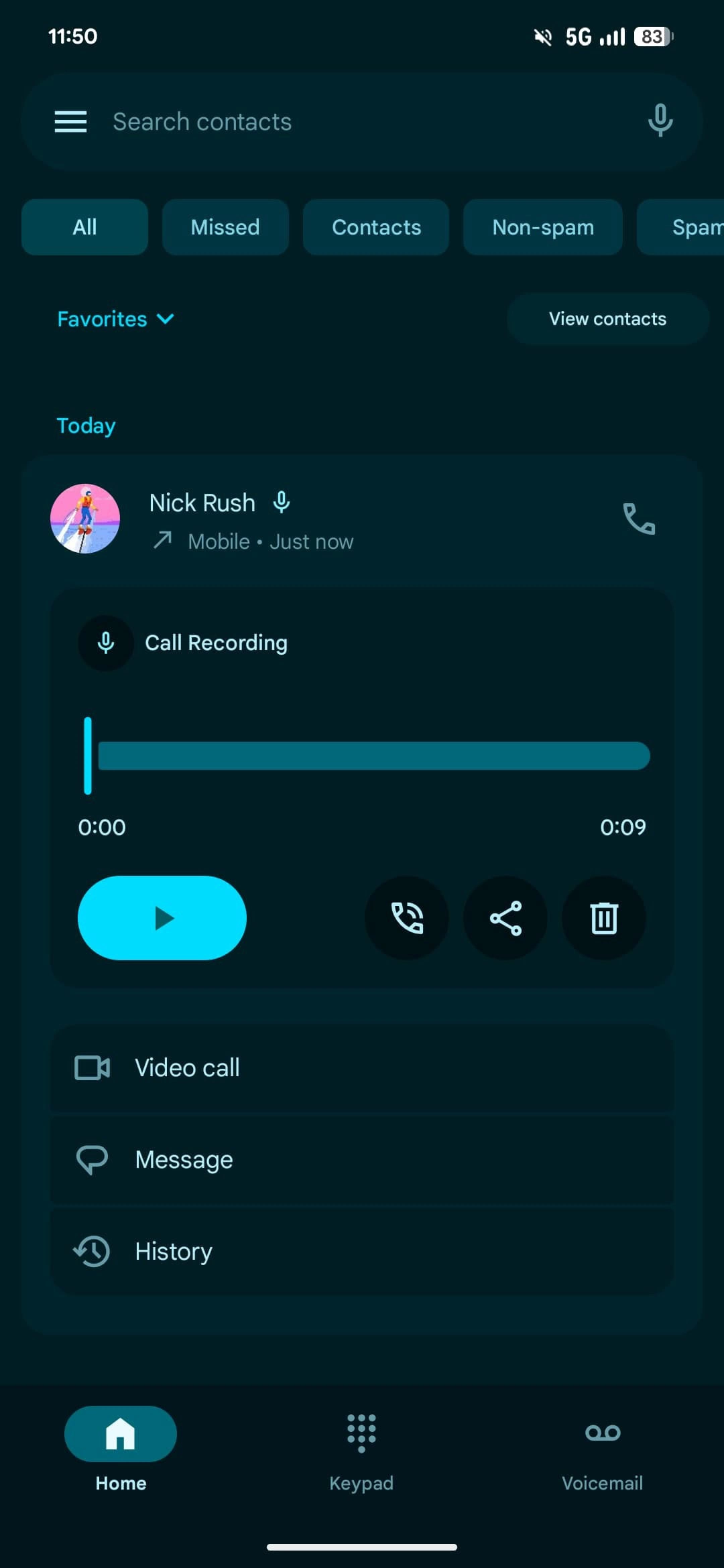 Telefon-App-Anrufaufzeichnung abspielen
