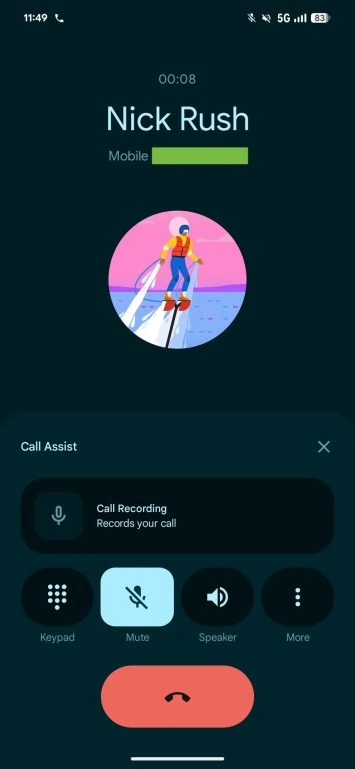 Telefon-App-Anrufaufzeichnungstaste
