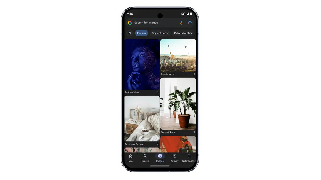 Die Google App ist mit der neuen Registerkarte „Bilder“ jetzt noch visueller