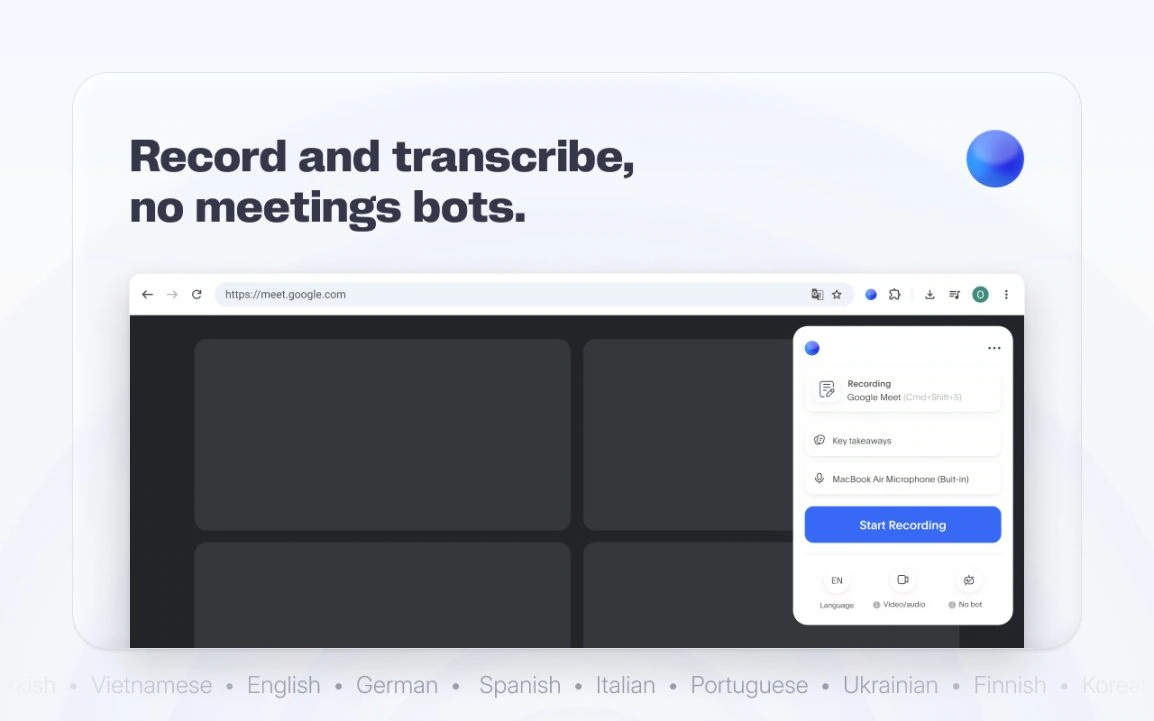 Online-Meeting-Aufzeichnungstools für Google Meet und Android-Geräte.