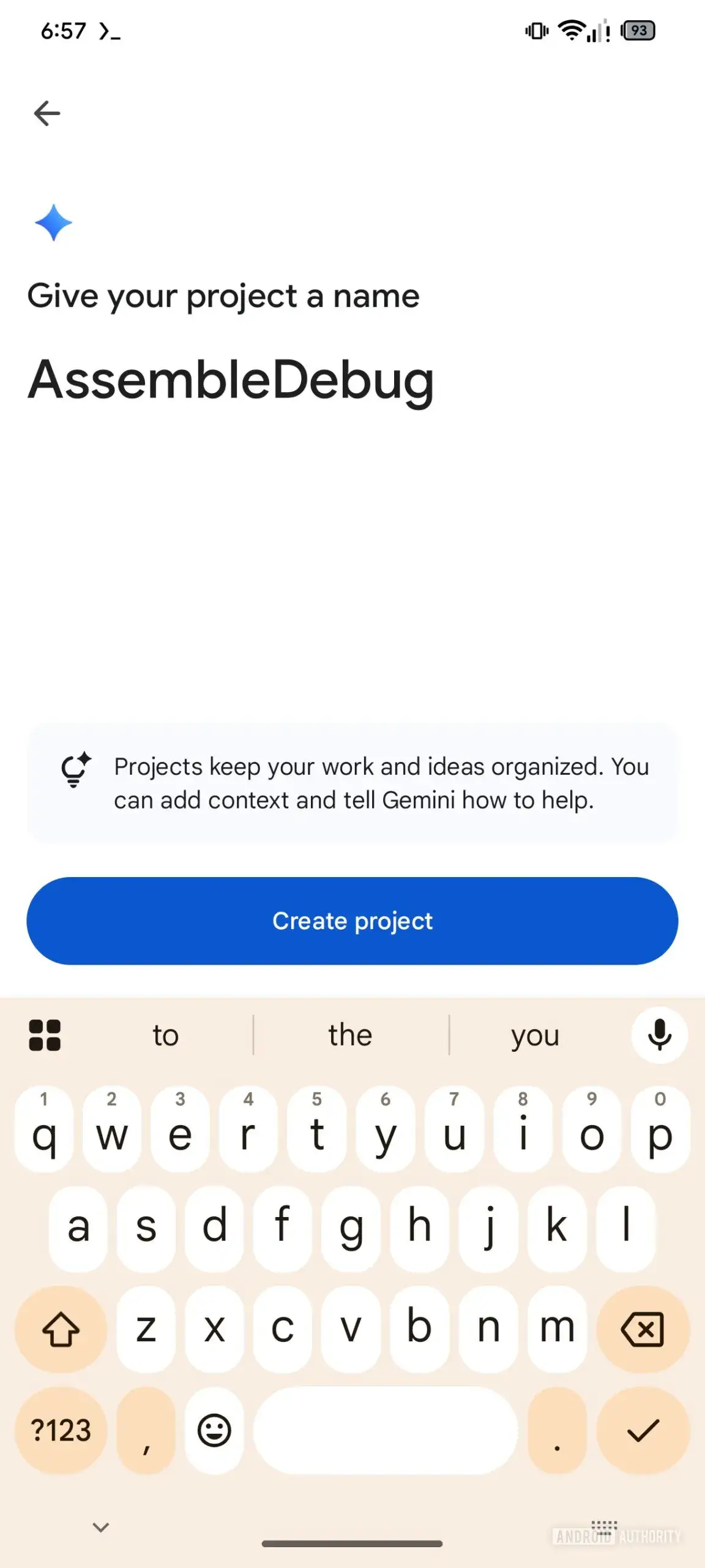 Google Gemini Projects-Tool – erster Blick auf Leak 2
