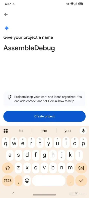 Google Gemini Projects-Tool – erster Blick auf Leak 2