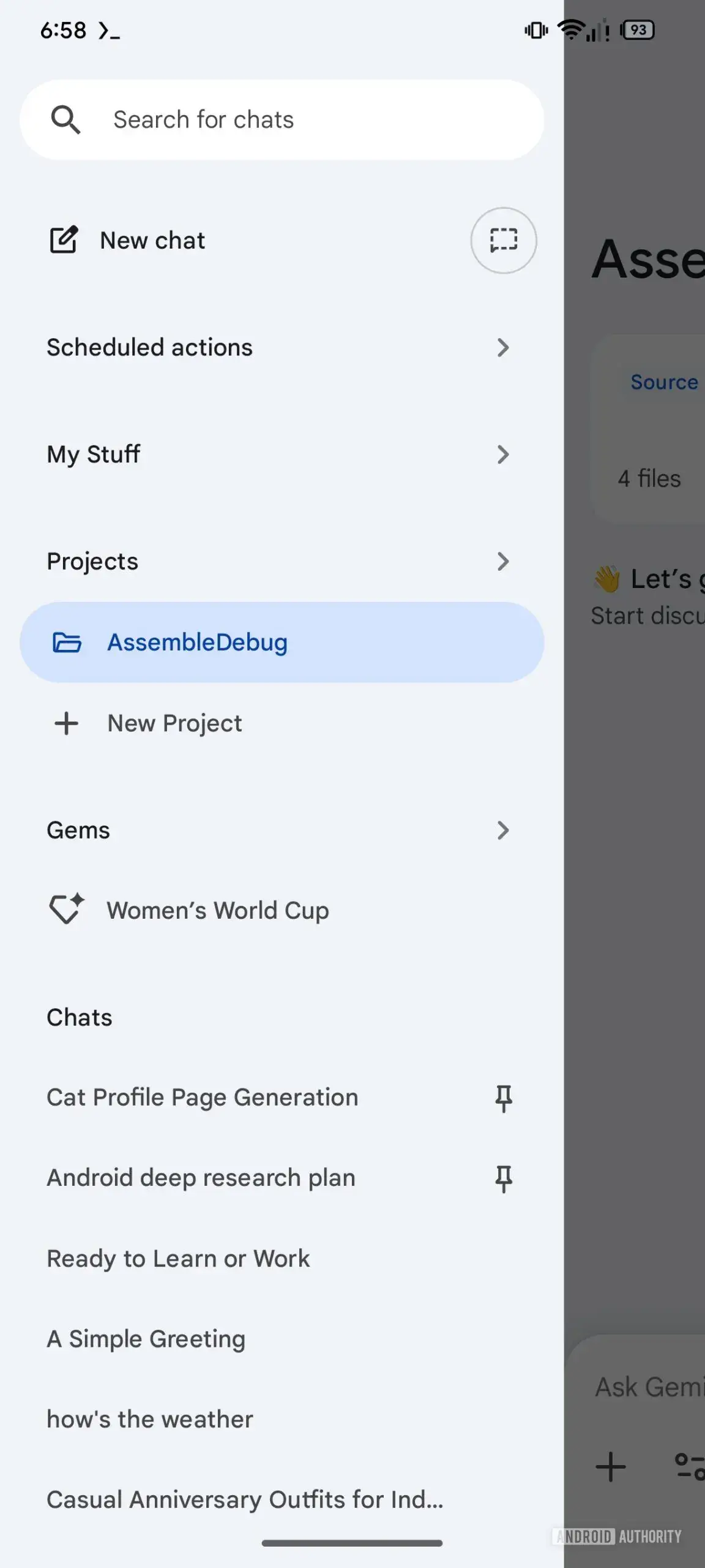 Google Gemini Projects-Tool – erster Blick auf Leak 5