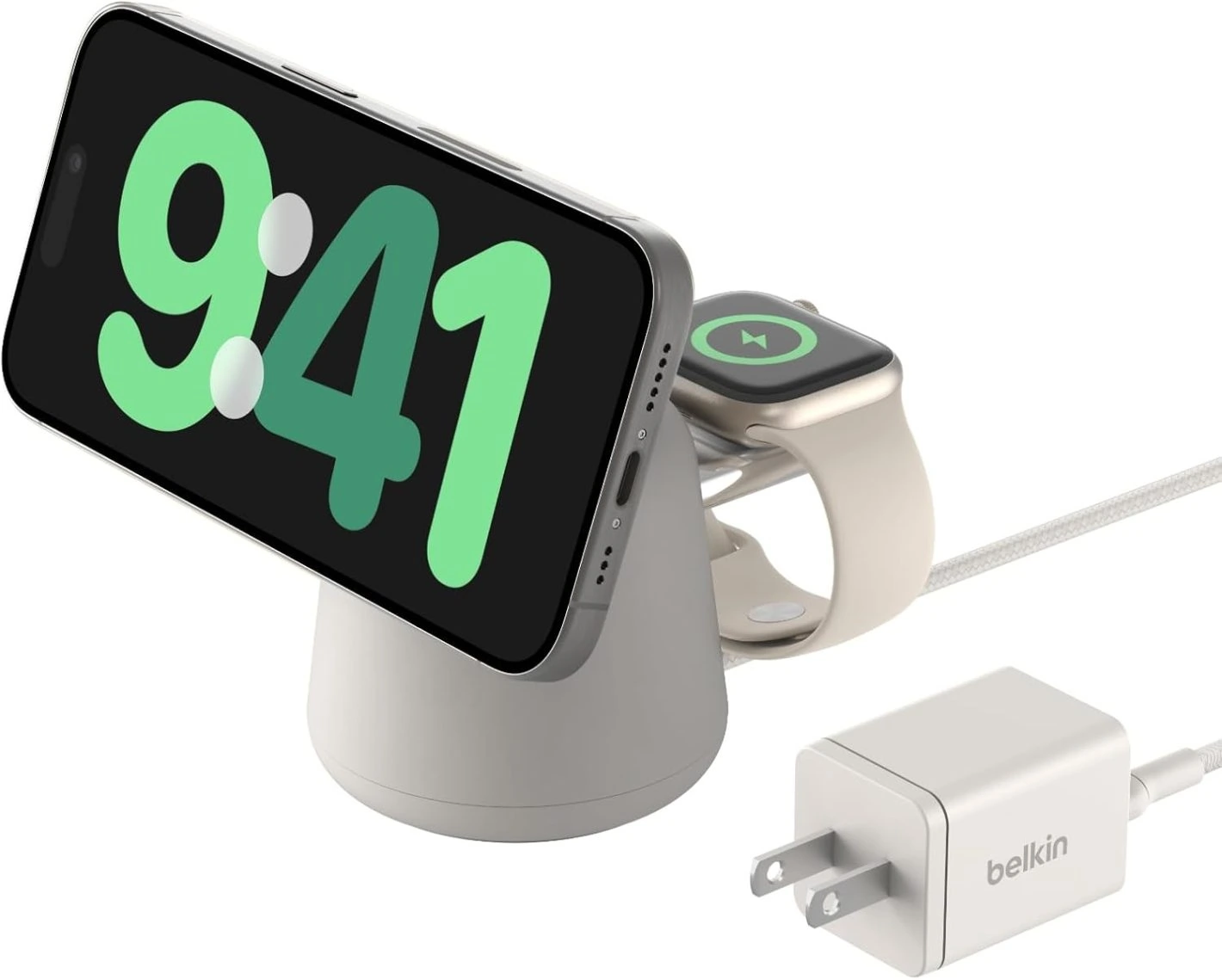 Belkin 2-in-1-Qi2-Ladegerät für Telefon und Uhr